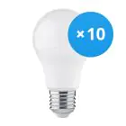 Multipack 10x Bright Choice LED Ampoule E27 Poire Dépolie 4.9W 470lm - 830 Blanc Chaud | Équivalent 40W
