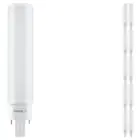 Multipack 10x Ledvance Dulux-D LED 7W - 830 Blanc Chaud | 4-Pins - Équivalent 18W