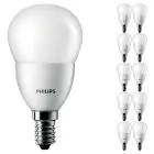 Multipack 10x Philips Corepro LED Lustre E14 Boule Dépolie 2.8W 250lm - 827 Blanc Très Chaud | Équivalent 25W
