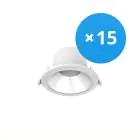 Multipack 15x Noxion Downlight LED Apollo 9W 1100lm 60D - 840 Blanc Froid | 145mm - Diamètre 120mm - UGR 