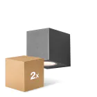 Multipack 2x D'Lite Applique Murale Vrebos Aluminium Noir | IP54 - Convient Pour 1x GU10