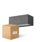 Multipack 4x D'Lite Applique Murale Bello Noir Up & Down 12W 850lm - 830 Blanc Chaud| IP54