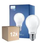 Multipack 12x Philips Master LED E27 Poire Filament Dépolie 10.5W 1521lm - 922-927 Dim To Warm | Meilleur Rendu Des Couleurs - Dimmable - Équivalent 100W