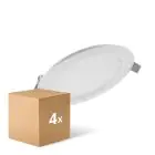 Multipack 4x Ledvance Downlight LED Comfort DN105 6W 420lm 120D - 830 Blanc Chaud | 118mm 