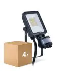Multipack 4x Philips Projecteur LED Ledinaire BVP167 10W 1200lm 110D - 830-840-865 CCT | IP65 - Détecteur de Mouvement et de Lumière - Symétrique