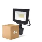 Multipack 4x Noxion Projecteur LED Beamy G3 20W 2200lm 100D - 830 Blanc Chaud | IP44 - Détecteur de Mouvement et de Lumière - Symétrique