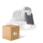 Multipack 4x Ledvance Spot LED Adjust Aluminium Blanc 8W 720lm 36D - 940 Blanc Froid | Diamètre 68mm - IP20 - Meilleur rendu des couleurs - Dimmable