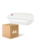 Multipack 4x  Philips LED Sécurité Coreline BWC110 Blanc 9W 900lm - 830 Blanc Chaud | 242x110mm - IP54 - Détecteur De Lumière