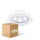 Multipack 10x Noxion LED inclinable Slim Spot Blanc 6W 550lm - 930 Blanc Chaud | Diamètre 75mm - IP54 - Meilleur rendu des couleurs 
