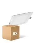 Multipack 6x Ledvance Downlight LED Slim Carré SQ210 18W 1530lm 120D - 840 Blanc Froid 