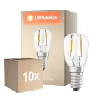 Multipack 10x Ledvance Spécial LED E14 T26 Filament Claire 1.3W 110lm - 827 Blanc Très Chaud | Équivalent 12W
