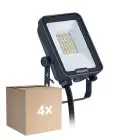 Multipack 4x Philips Projecteur LED Ledinaire BVP167 10W 1200lm 110D - 830-840-865 CCT | IP65 - Symétrique