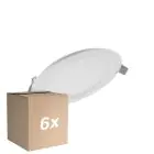 Multipack 6x Ledvance Downlight LED Slim Rond DN105 6W 430lm 120D - 840 Blanc Froid | 118mm 