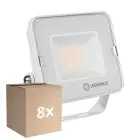 Multipack 8x Ledvance Projecteur LED Compact Blanc 20W 2000lm 100D - 840 Blanc Froid | IP65 - Symétrique 