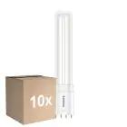 Multipack 10x Philips CorePro PL-L LED Ampoule HF 8W - 840 Blanc Froid | 4-Pins - Équivalent 18W