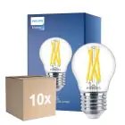 Multipack 10x Philips MASTER LED E27 Boule Filament Claire 3.5W 470lm - 922-927 Dim To Warm | Meilleur Rendu Des Couleurs - Dimmable - Équivalent 40W