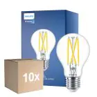 Multipack 10x Philips Master LED E27 Poire Filament Claire 5.9W 806lm - 922-927 Dim To Warm | Meilleur Rendu Des Couleurs - Dimmable - Équivalent 60W