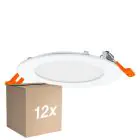 Multipack 12x Osram Downlight LED Recess Slim Blanc 8W 550lm 110d - 830 Blanc Chaud | Diamètre 120mm - IP20