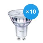 Multipack 10x Philips Corepro LED Spot GU10 PAR16 4.6W 355lm 36D - 827 Zeer Warm Wit | Vervangt 50W