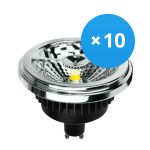 Multipack 10x Noxion Lucent LED Spot GU10 AR111 12W 600lm 40D - 930 Warm Wit | Beste Kleurweergave - Dimbaar - Vervangt 50W