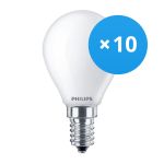 Multipack 10x Philips Corepro LED Lustre E14 Kogel Mat 4.3W 470lm - 827 Zeer Warm Wit | Vervangt 40W