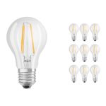Multipack 10x Ledvance Classic LED E27 Peer Filament Helder 4.2W 470lm - 927 Zeer Warm Wit | Beste Kleurweergave - Dimbaar - Vervangt 40W