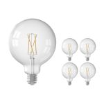 Multipack 5x Calex Smart Tuya Wifi E27 Globe Filament 7.5W 1055lm - 818-830 Afstembaar Wit | Dimbaar - Vervangt 75W 