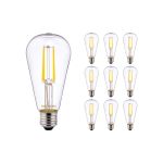 Multipack 10x Noxion Lucent LED E27 Peer Filament Helder 4W 470lm - 827 Zeer Warm Wit | Vervangt 40W
