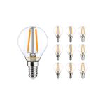 Multipack 10x Noxion Lucent Lustre LED E14 Kogel Filament Helder 2.5W 250lm – Dimbaar - Vervangt 25W