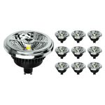 Multipack 10x Noxion Lucent LED Spot GU10 AR111 15W 850lm 40D - 930 Warm Wit | Beste Kleurweergave - Dimbaar -  Vervangt 75W