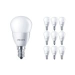 Multipack 10x Philips Corepro LED Lustre E14 Kogel Mat 5W 470lm - 827 Zeer Warm Wit | Vervangt 40W
