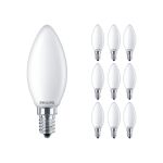 Multipack 10x Philips Corepro LED Kaars E14 Mat 2.2W 250lm 827 Zeer Warm Wit - Vervangt 25W