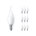Multipack 10x Philips Corepro LED Kaars E14 Gebogen-tip Mat 2.2W 250lm - 827 Zeer Warm Wit - Vervangt 25W