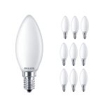 Multipack 10x Philips Corepro LED Kaars E14 Mat 4.3W 470lm - 827 Zeer Warm Wit | Vervangt 40W