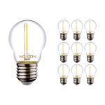 Multipack 10x Noxion Lucent LED E27 Kogel Filament Helder 1.4W 136LM - 827 Zeer Warm Wit | Vervangt 15W