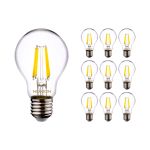 Multipack 10x Noxion Lucent LED E27 Peer Filament Helder 4.5W 470lm - 840 Koel Wit | Vervangt 40W