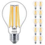 Multipack 10x Philips Corepro LED Lamp E27 Peer Helder 17W 2452lm - 827 Zeer Warm Wit | Vervangt 150W