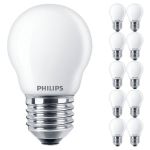 Multipack 10x Philips Master Value LED Lustre E27 Kogel Mat 3.4W 470lm - 927 Zeer Warm Wit | Beste Kleurweergave - Dimbaar - Vervangt 40W
