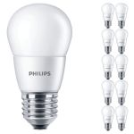 Multipack 10x Philips Corepro LED Lustre E27 Kogel Mat 7W 806lm - 827 Zeer Warm Wit | Vervangt 60W
