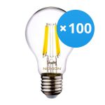 Multipack 100x Noxion Lucent LED E27 Peer Filament Helder 4.5W 470lm - 840 Koel Wit | Vervangt 40W
