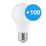 Multipack 100x Bright Choice LED Lamp E27 Peer Mat 4.9W 470lm - 830 Warm Wit | Vervangt 40W