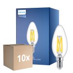 Multipack 10x Philips MASTER LED E14 Kaars Filament Helder 5.9W 806lm - 922-927 Dim To Warm | Beste Kleurweergave - Dimbaar - Vervangt 60W