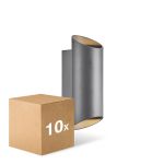 Multipack 10x Nordlux Nico Wandlamp Aluminium Antraciet Up & Down | IP54 - Geschikt voor 2x GU10