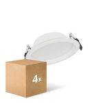 Multipack 4x Ledvance LED Downlight Alu DN150 14W 1190lm 100D - 830 Warm Wit | 160mm - IP44 