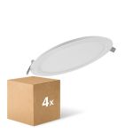 Multipack 4x Ledvance LED Downlight Slim Rond DN210 18W 1530lm 120D - 840 Koel Wit | 225mm