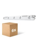 Multipack 6x Ledvance LED Waterdichte Montagebalk Vochtbestendig Value 40W 4800lm - 840 Koel Wit | 120cm 