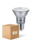 Multipack 6x Philips Master Value LED Lamp Reflector E27 PAR20 6W 500lm 25D - 927 Zeer Warm Wit | Beste Kleurweergave - Dimbaar - Vervangt 50W