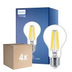 Multipack 4x Philips MASTER Value LED Lamp E27 Peer Helder 11.2W 1521lm - 927 Zeer Warm Wit | Beste Kleurweergave - Dimbaar - Vervangt 100W