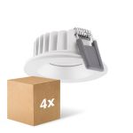 Multipack 4x Ledvance LED Spot Air Fix Aluminium Wit 6W 480lm 36D - 927 Zeer Warm Wit | Zaagmaat 68mm - IP65 - Beste Kleurweergave - Dimbaar