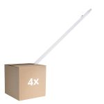 Multipack 4x Ledvance LED Waterdichte Montagebalk Vochtbestendig Eco Slim 36W 4320lm - 840 Koel Wit | 120cm